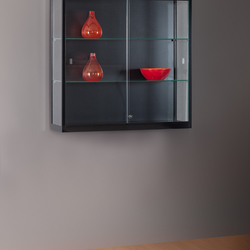 1000 x 300 x 984 mm Wandvitrine Schwarz
